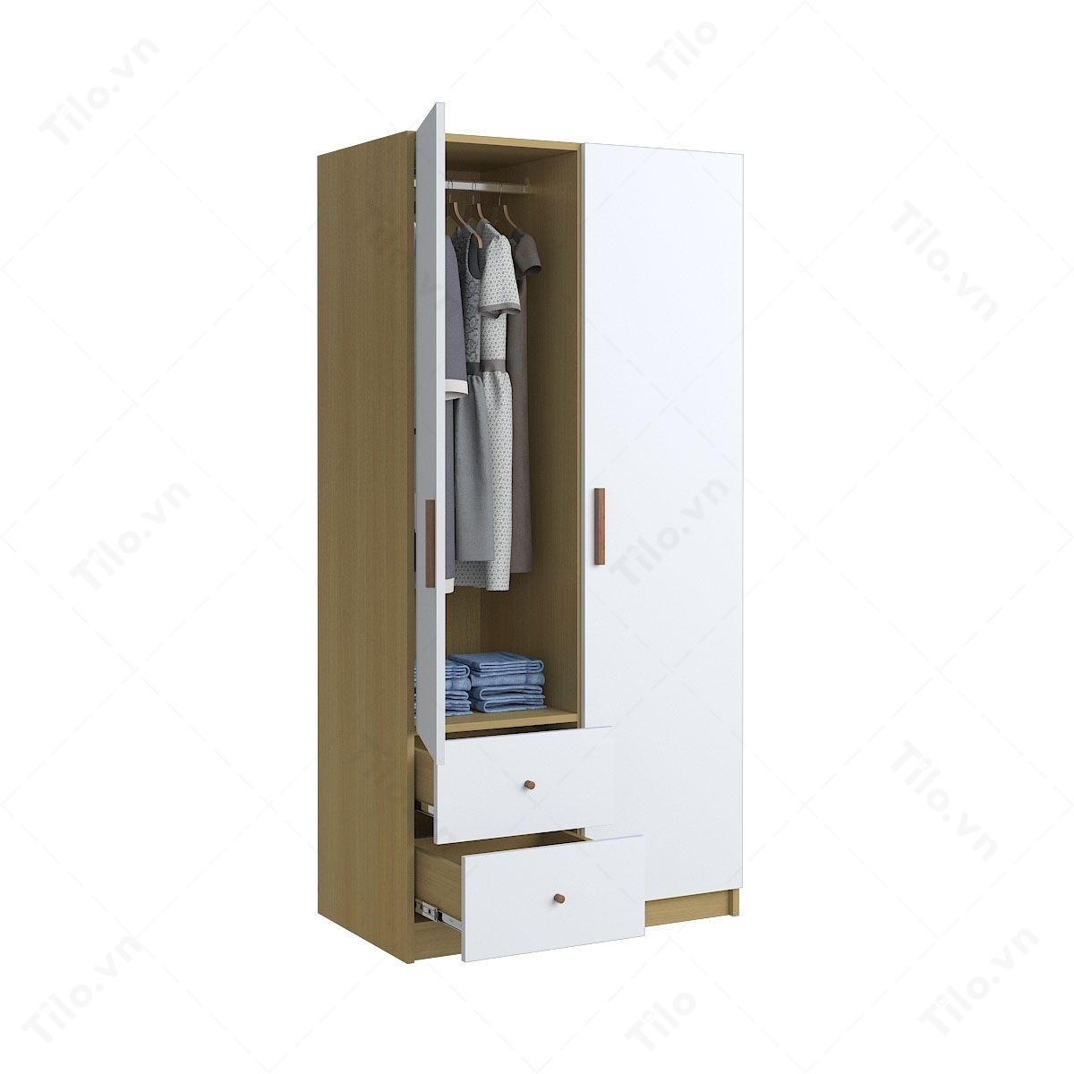 Tủ áo 2 cánh gỗ công nghiệp  A_10_03VT